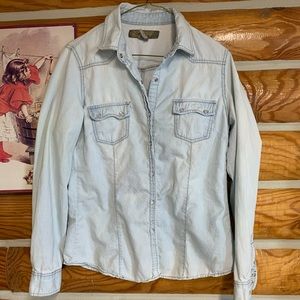 Bleached denim shirt